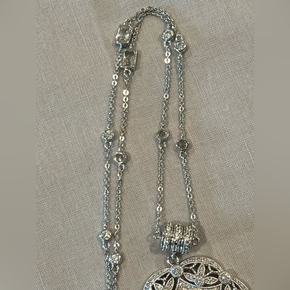 Esposito Diamonique smart snap Sterling necklace - Picture 4 of 14